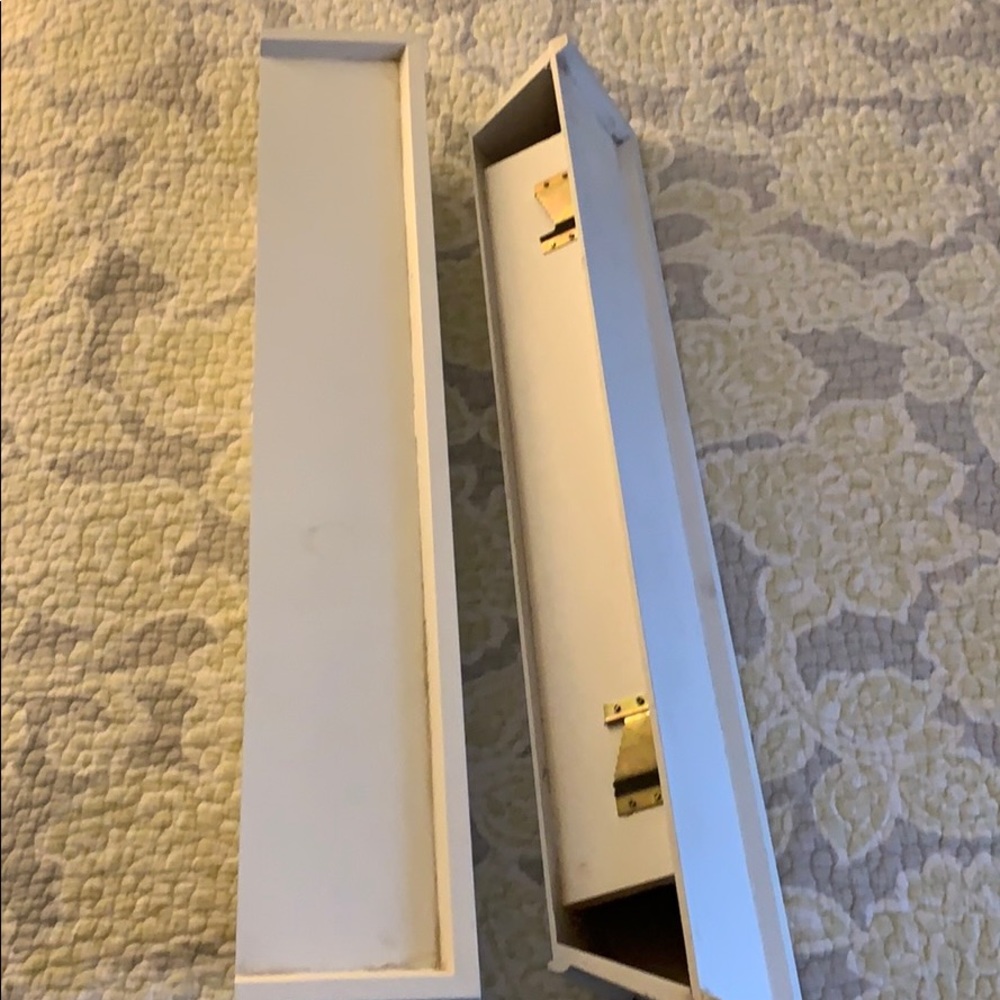 2 white shelves